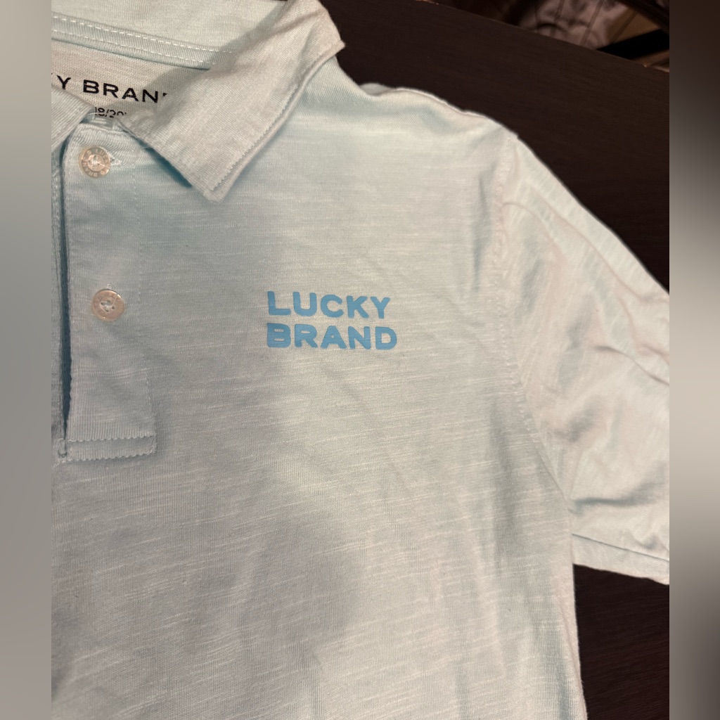 Lucky Brand Boys Soft Polo Shirt - Short Sleeve. Boys Size Xl (18-20)